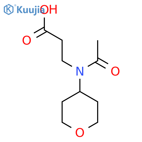 3-[N-(oxan-4-yl)acetamido]propanoic acid structure