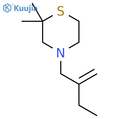 2,2-Dimethyl-4-(2-methylidenebutyl)thiomorpholine structure