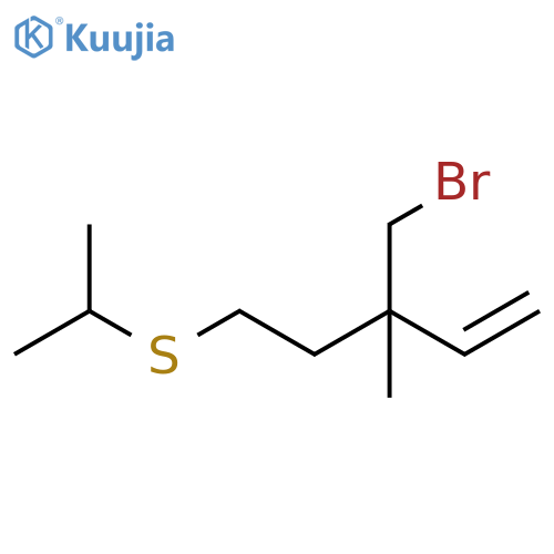 1-Pentene, 3-(bromomethyl)-3-methyl-5-[(1-methylethyl)thio]- structure