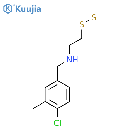 [(4-Chloro-3-methylphenyl)methyl][2-(methyldisulfanyl)ethyl]amine structure
