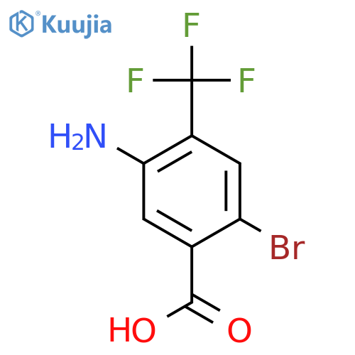 5-Amino-2-bromo-4-(trifluoromethyl)benzoic acid structure