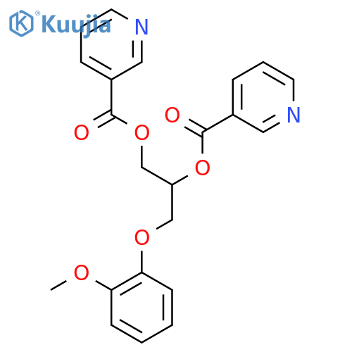 3-(o-Methoxyphenoxy)-1,2-propanediol dinicotinate structure