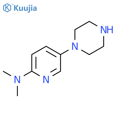 N,N-dimethyl-5-(piperazin-1-yl)pyridin-2-amine structure