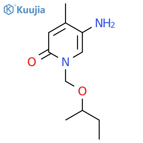 5-amino-1-(butan-2-yloxy)methyl-4-methyl-1,2-dihydropyridin-2-one structure