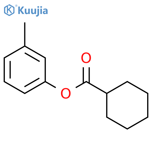 Cyclohexanecarboxylicacid, 3-methylphenyl ester structure