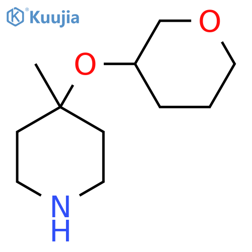 4-Methyl-4-(oxan-3-yloxy)piperidine structure