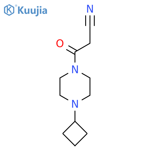 3-(4-Cyclobutylpiperazin-1-yl)-3-oxopropanenitrile structure
