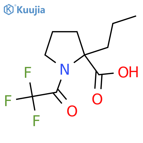 2-Propyl-1-(trifluoroacetyl)pyrrolidine-2-carboxylic acid structure