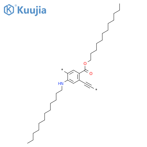 Poly[[2-(dodecylamino)-5-[(dodecyloxy)carbonyl]-1,4-phenylene]-1,2-ethynediyl] structure