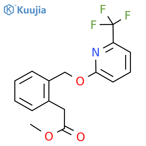 Methyl 2-(6-trifluoromethylpyrid-2-yloxymethyl)phenylacetate structure