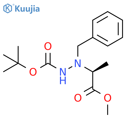 tert-butyl (S)-2-benzyl-2-(1-methoxy-1-oxopropan-2-yl)hydrazine-1-carboxylate structure