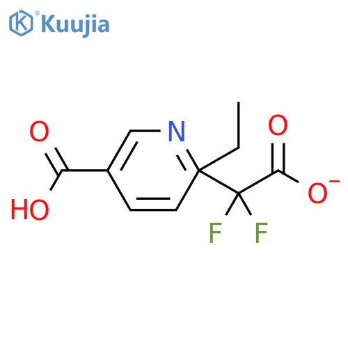 6-(2-Ethoxy-1,1-difluoro-2-oxoethyl)nicotinic acid structure