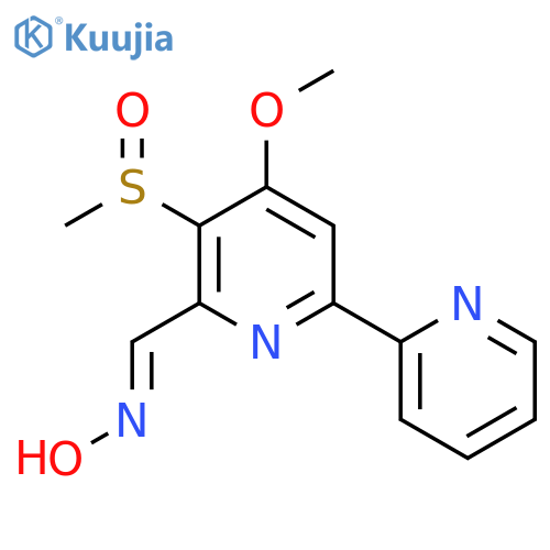 [2,2'-Bipyridine]-6-carboxaldehyde, 4-methoxy-5-(methylsulfinyl)-, oxime structure