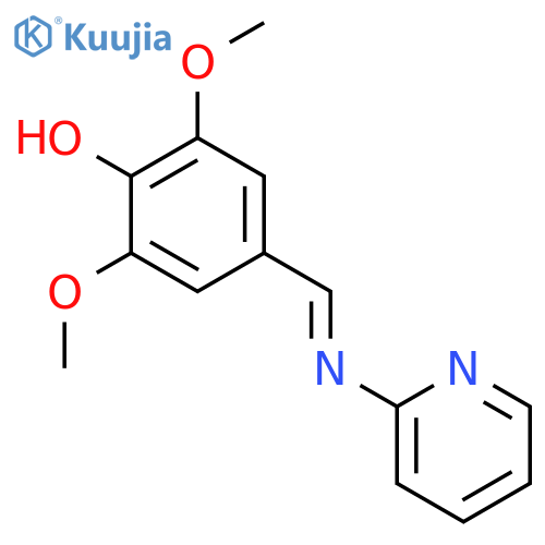 Phenol, 2,6-dimethoxy-4-[(2-pyridinylimino)methyl]- structure