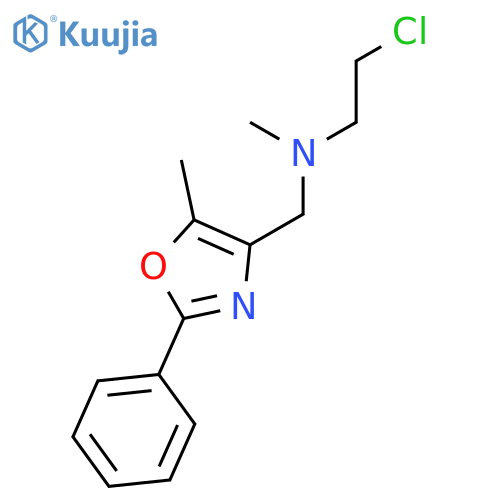 4-Oxazolemethanamine, N-(2-chloroethyl)-N,5-dimethyl-2-phenyl- structure