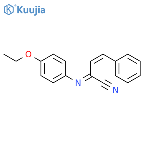 3-Butenenitrile, 2-[(4-ethoxyphenyl)imino]-4-phenyl-, (Z,E)- structure