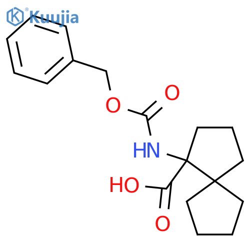 1-{[(Benzyloxy)carbonyl]amino}spiro[4.4]nonane-1-carboxylic acid structure