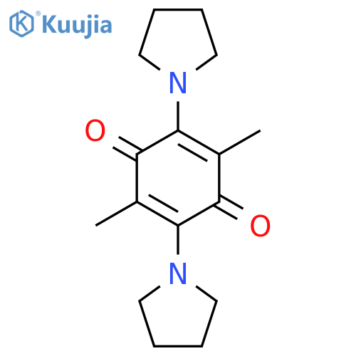 2,5-Cyclohexadiene-1,4-dione, 2,5-dimethyl-3,6-di-1-pyrrolidinyl- structure