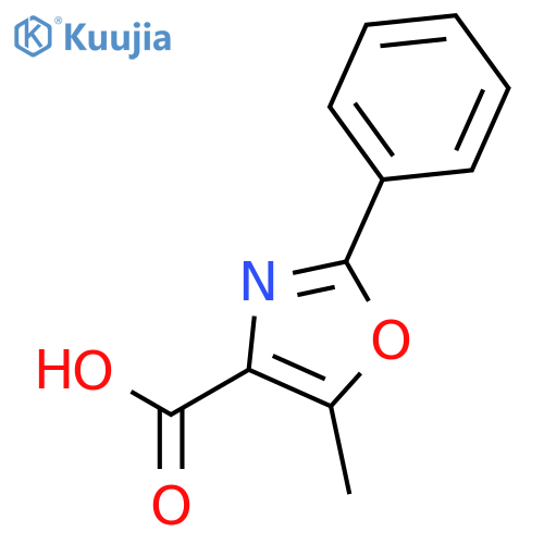 5-methyl-2-phenyl-oxazole-4-carboxylic acid structure