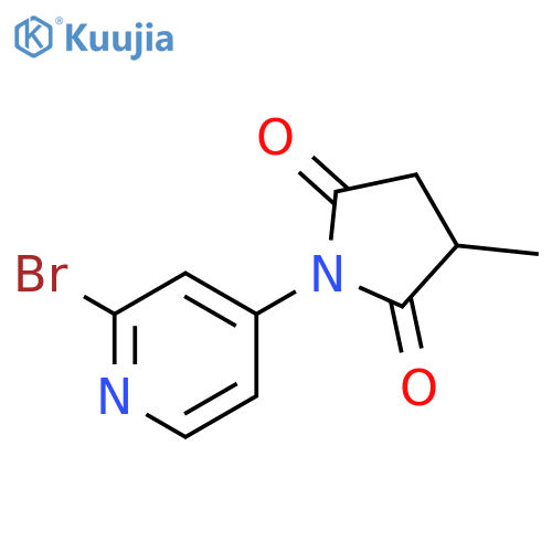 1-(2-bromopyridin-4-yl)-3-methylpyrrolidine-2,5-dione structure