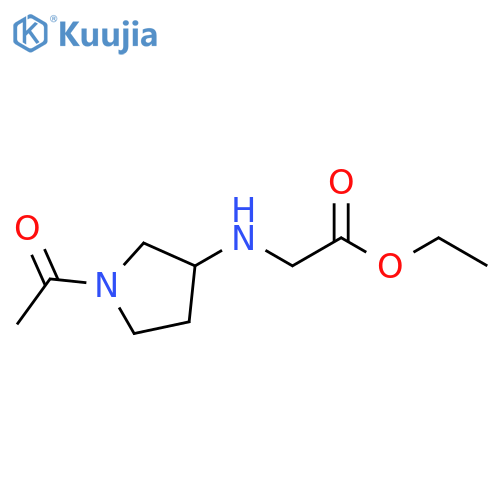 Ethyl 2-[(1-acetylpyrrolidin-3-yl)amino]acetate structure