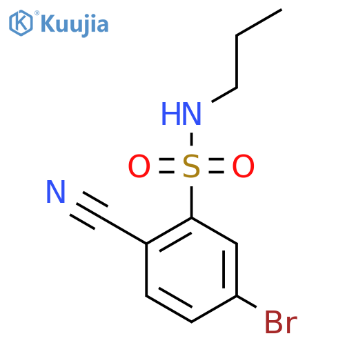 5-bromo-2-cyano-N-propylbenzene-1-sulfonamide structure