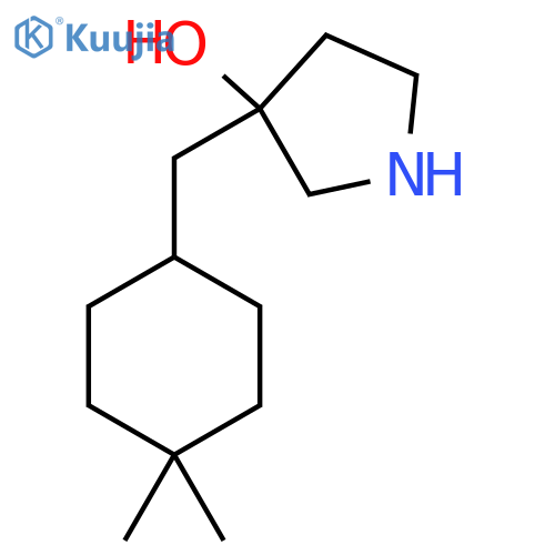 3-(4,4-dimethylcyclohexyl)methylpyrrolidin-3-ol structure