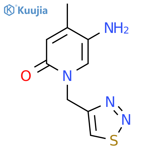 5-amino-4-methyl-1-(1,2,3-thiadiazol-4-yl)methyl-1,2-dihydropyridin-2-one structure