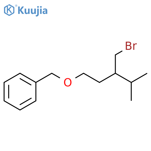 Benzene, [[[3-(bromomethyl)-4-methylpentyl]oxy]methyl]- structure
