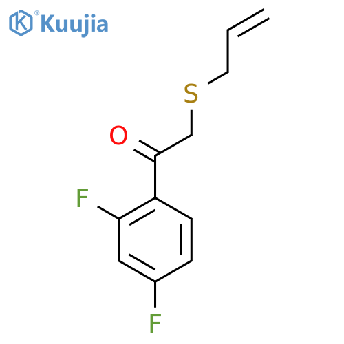1-(2,4-Difluorophenyl)-2-prop-2-enylsulfanylethanone structure