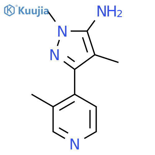 1,4-dimethyl-3-(3-methylpyridin-4-yl)-1H-pyrazol-5-amine structure