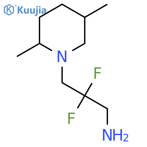 3-(2,5-Dimethylpiperidin-1-yl)-2,2-difluoropropan-1-amine structure