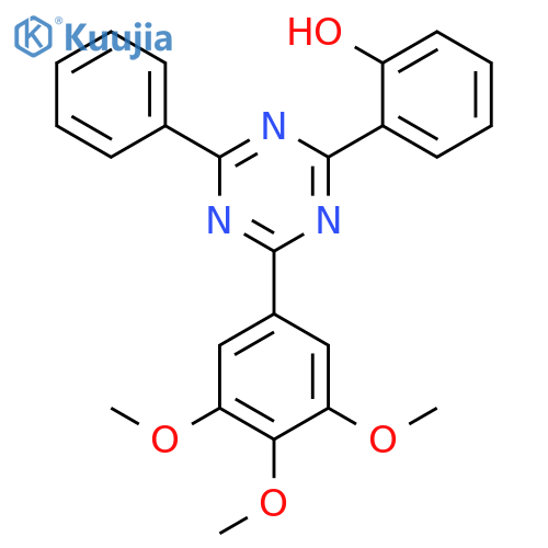 Phenol, 2-[4-phenyl-6-(3,4,5-trimethoxyphenyl)-1,3,5-triazin-2-yl]- structure
