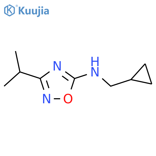 N-(Cyclopropylmethyl)-3-(propan-2-yl)-1,2,4-oxadiazol-5-amine structure