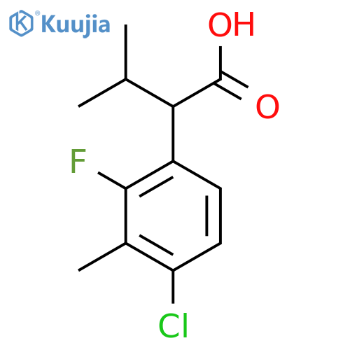 2-(4-Chloro-2-fluoro-3-methylphenyl)-3-methylbutanoic acid structure