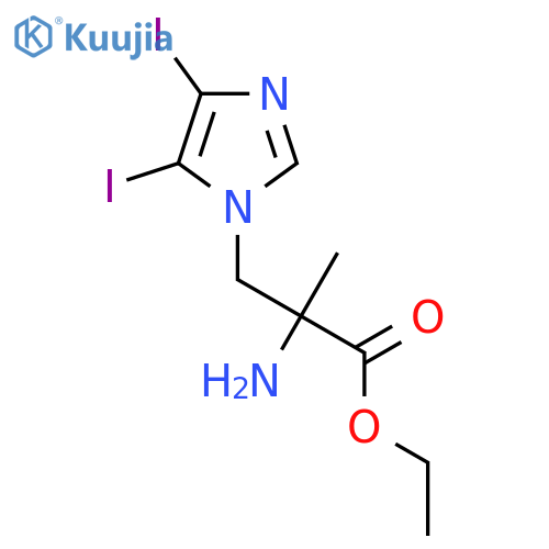 ethyl 2-amino-3-(4,5-diiodo-1H-imidazol-1-yl)-2-methylpropanoate structure