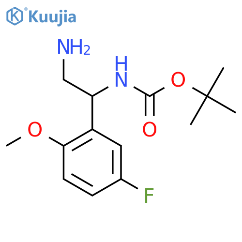 tert-butyl N-[2-amino-1-(5-fluoro-2-methoxyphenyl)ethyl]carbamate structure