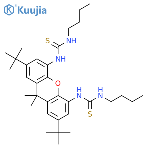 Thiourea,N,N''-[2,7-bis(1,1-dimethylethyl)-9,9-dimethyl-9H-xanthene-4,5-diyl]bis[N'-butyl- structure