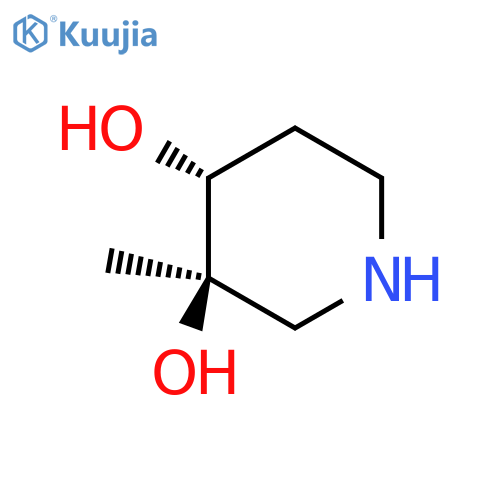 trans-3-methylpiperidine-3,4-diol structure