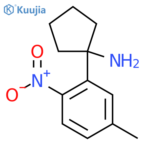 1-(5-methyl-2-nitrophenyl)cyclopentan-1-amine structure