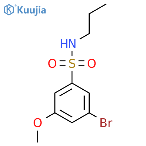 3-bromo-5-methoxy-N-propylbenzene-1-sulfonamide structure