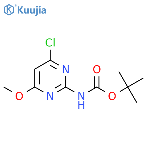 tert-butyl N-(4-chloro-6-methoxypyrimidin-2-yl)carbamate structure