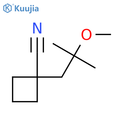 1-(2-Methoxy-2-methylpropyl)cyclobutane-1-carbonitrile structure