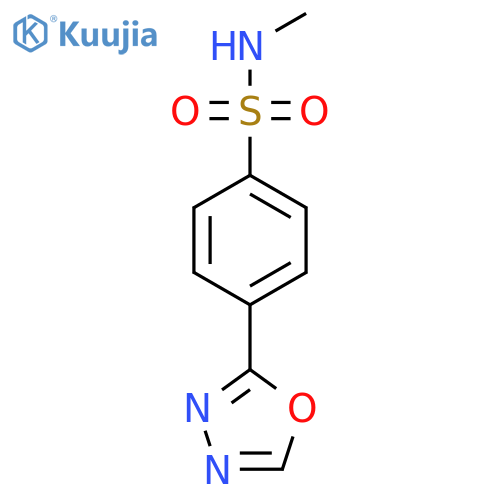 N-methyl-4-(1,3,4-oxadiazol-2-yl)benzene-1-sulfonamide structure