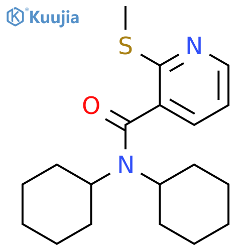 3-Pyridinecarboxamide, N,N-dicyclohexyl-2-(methylthio)- structure