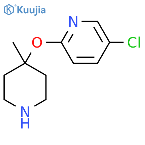5-chloro-2-(4-methylpiperidin-4-yl)oxypyridine structure