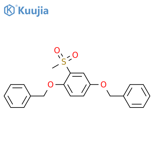Benzene, 2-(methylsulfonyl)-1,4-bis(phenylmethoxy)- structure