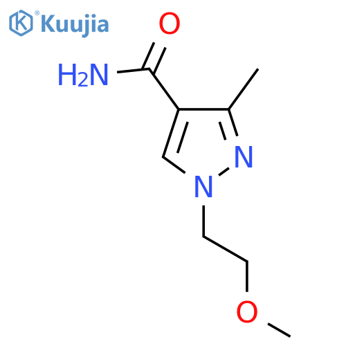 1-(2-methoxyethyl)-3-methyl-1H-pyrazole-4-carboxamide structure