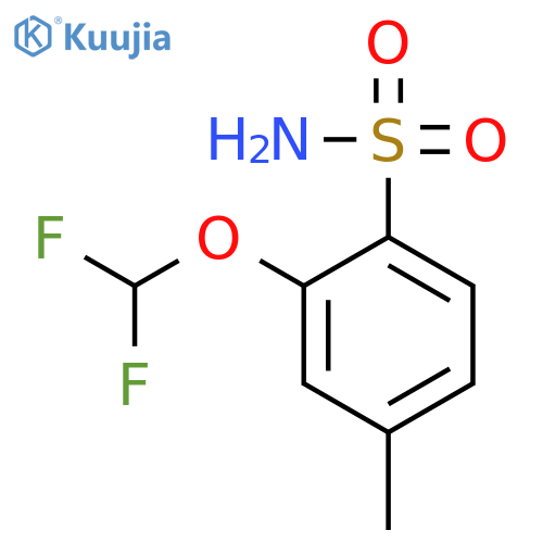 2-(difluoromethoxy)-4-methylbenzene-1-sulfonamide structure