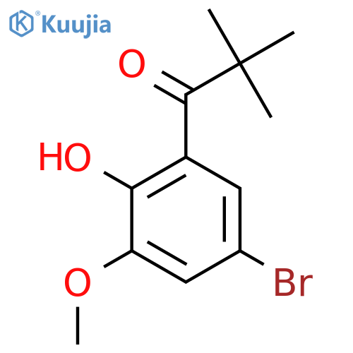 1-(5-Bromo-2-hydroxy-3-methoxyphenyl)-2,2-dimethylpropan-1-one structure